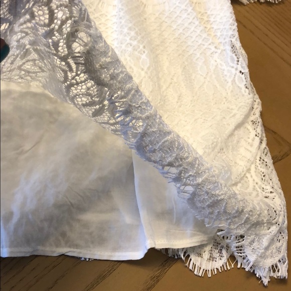 GIRLY & FLIRTY WHITE LACE OFF SHOULDER TOP - Picture 8 of 8